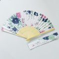 thumbnail image 3 of YAOMOBB Stylish Folding Fan Portable Japanese Style Decorative Bamboo Hollow Out Photo Prop Folding Classical Dance Photo Print, 3 of 7