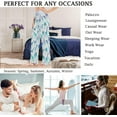 thumbnail image 5 of FREEAMG Womens Gilrs Stylish Pattren Comfy Drawstring Lounge Pajama Pants Wide Leg Sleepwear Bottom, 5 of 6