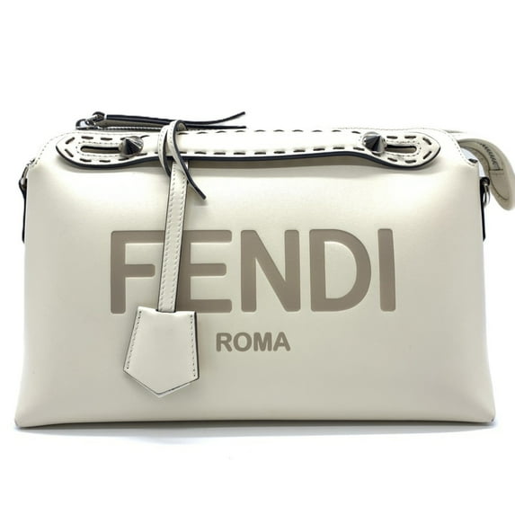 Pre-Owned FENDI By The Way Medium Women's Shoulder Bag 8BL146 AC9LF0C88 Leather Ivory (Good)