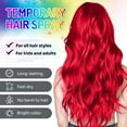 thumbnail image 2 of Temporary Hair Color Spray Hair Dye Spray Hair Color Wax Hair Styling Spray One Day Instant Fast-Drying Washable Party DIY Cosplay Hair Accessories (Red)100ML, 2 of 10