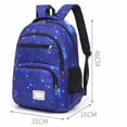 thumbnail image 3 of UJNDER Stylish Space Themed Casual Backpack with Starry Print and Laptop Compartment Lightweight Daypack for Students Everyday Use,Black,Mid, 3 of 6