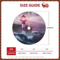 thumbnail image 2 of Rateoe lighthouse Waves Torrential Rain Pattern Christmas Tree Skirt with Ties , Christmas Tree Decorations, Farmhouse Christmas Decor Xmas Holiday Decorations-36", 2 of 6