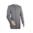 thumbnail image 4 of Men Apollo King Banded Collarless suit Mandarin 5 Hidden Button Pastor AG53 Gray, 4 of 9