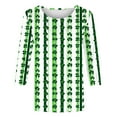 thumbnail image 7 of SELONE Tops for Women with 3/4 Sleeve St. Patricks Day Crewneck Shirts Stripes Pullover Loose Clothes Beige S, 7 of 7