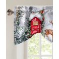 Tie Up Valances Window Valance Curtains Merry Christmas Xmas Tree