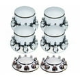 thumbnail image 2 of QSC Truck Parts Chrome Truck Dome Front Rear Axle Cover Kits Hub Cap 33mm Thread on Lug Nuts, 2 of 4