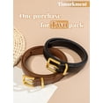 thumbnail image 7 of Timarkment Womens Belts Black Belts for Women with Gold Buckle Womens Belts for Jeans ,Black and Brown,2Pcs, 7 of 7