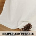 thumbnail image 5 of "Primebeau Natural Linen Textured Sheer Curtains with Nickel Grommets, 52"" W x 63"" L, Ivory", 5 of 6