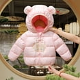 thumbnail image 2 of Hpgjzj Winter Coats Puffer Padded Jacket for Toddler Boys Girls Kids Light Outwear Cute Bear Ears with Hoods Clothing, 2 of 3