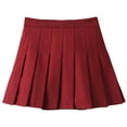 thumbnail image 3 of Nskgu Girl School Uniform Pleated Scooter Skirt with Under Shorts Pull On Elastic Waist Skirt, 3 of 3