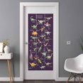 thumbnail image 3 of Purple Dinosaur Window Privacy Film, Vintage Letters Farm Animals Static Cling UV Sun Blocking Tint Film Heat Control Windows Films for Bedroom Bathroom, Window Stickers 35.4"x78.7", 3 of 8