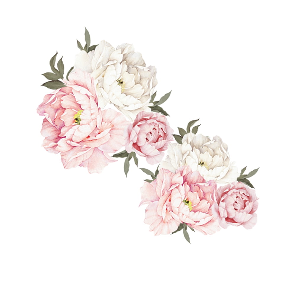 White Peony Flowers Removable Floral Wall Decal Set - On Sale - Bed Bath &  Beyond - 31718407