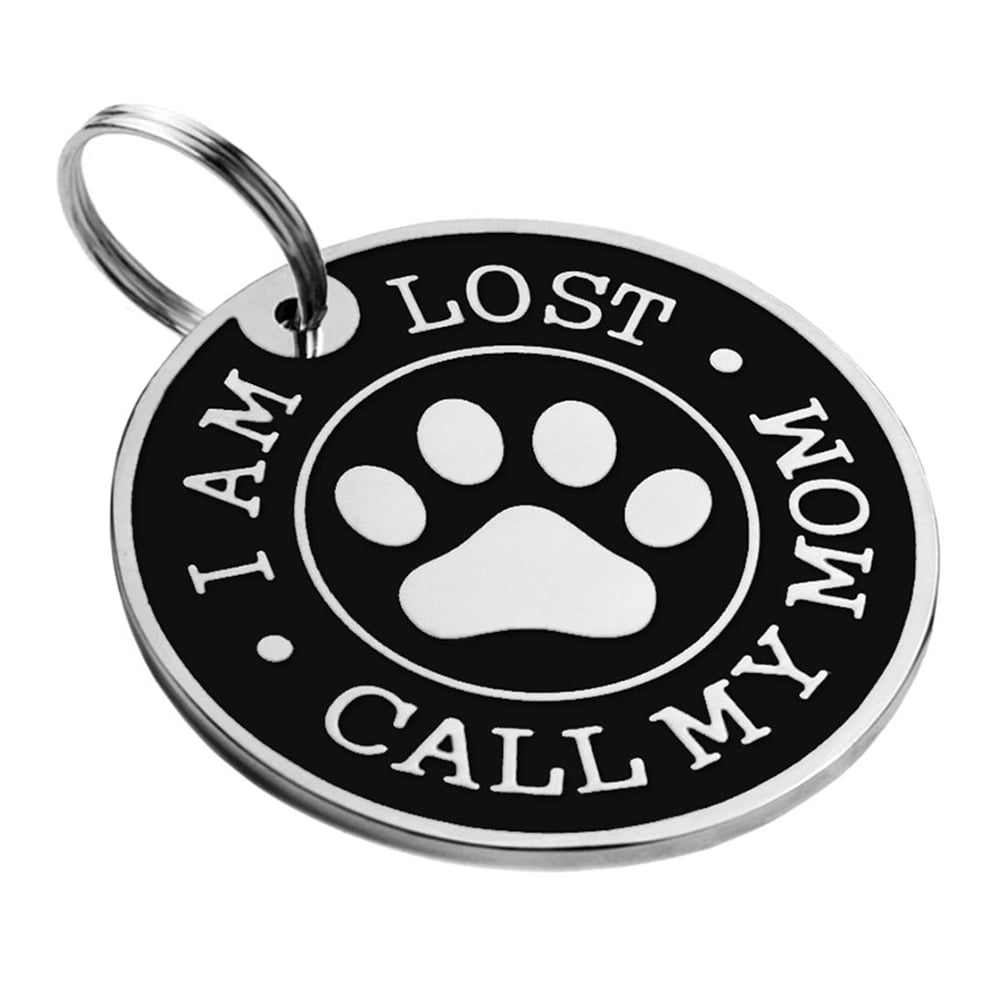 Dog ID Tag Personalised Custom Engraved Enamel Pet Name ...