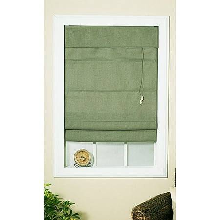 Fabric Window Roman Shade, Sage