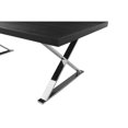 thumbnail image 2 of Pangea Home Alexa Modern Wood Veneer & High Polished Steel Dining Table in Black, 2 of 9