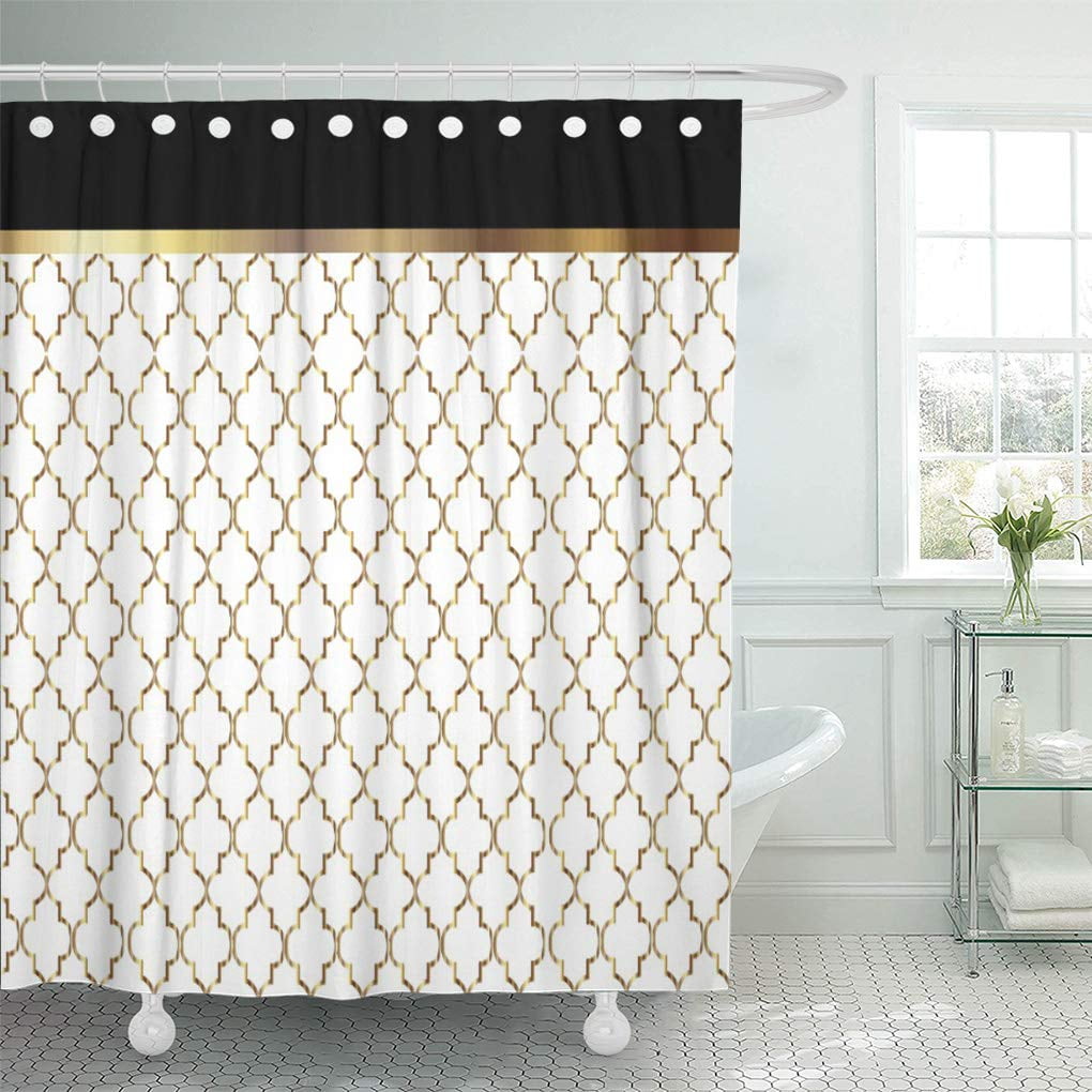 Black White And Gold Shower Curtain - How To Blog