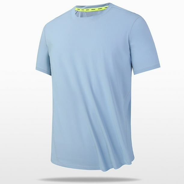 pstuiky Camisa de manga corta para hombre, Camiseta informal de verano para hombre, de color liso, holgada, de manga corta y cuello redondo ropa de hombre xl