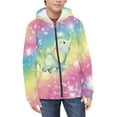 thumbnail image 5 of Xoenoiee Elephant Print Teens Zip Up Hoodie Kids Unisex Hooded Sweatshirts with Pockets Boys Girls Long Sleeve Fall Jacket Outfits Trendy Clothes Pullover Tops, 8-10 Years, 5 of 7