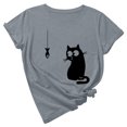 thumbnail image 2 of zanvin Hauts pour Femmes, T-Shirt d'Été pour Femmes, Mode Estivale, Coupe Ample, Col Rond, Imprimé Animal Mignon, Manches Courtes, 2 of 5
