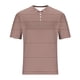 thumbnail image 5 of Blusas y camisas de manga corta y cuello redondo para hombre, blusa informal de poliéster de color liso con botones y cuello redondo a la moda para hombre., 5 of 5