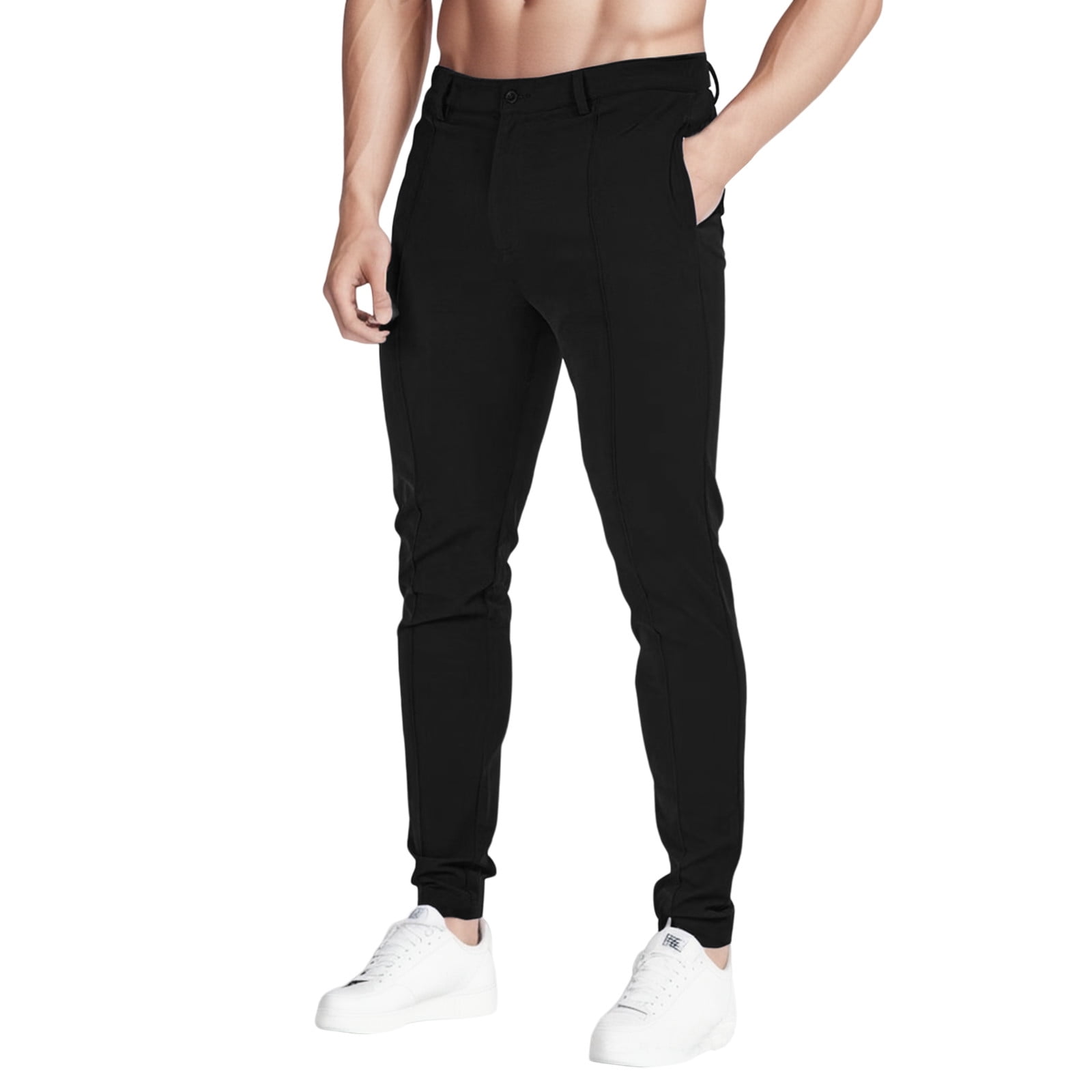 Pantalon Sergé Stretch 5 Poches Coupe Athlétique Homme Essentials – Grandes Tailles, Confort Quotidien