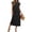 Black, variant on Kukoosong Women's Slim Fit Sundress Tea-Length Sleeveless Crew Neck Solid Color Casual Party Cocktail Summer Dresses