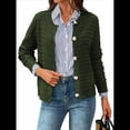 thumbnail image 2 of Cárdigan de Punto para Mujer, Informal, de Larga, con Botones, Abierto, Moderno, para Exteriores Verde M, 2 of 10