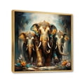 thumbnail image 2 of Designart "Thai Elephants Asian Painting X" Asian Floater Framed Wall Art Living Room, 2 of 7