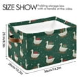thumbnail image 3 of 2-Pack Square Closet Organizers with Handles Open Basket Bins White Goose Carrying Christmas Gift Storage Basket for Home Office, 3 of 7