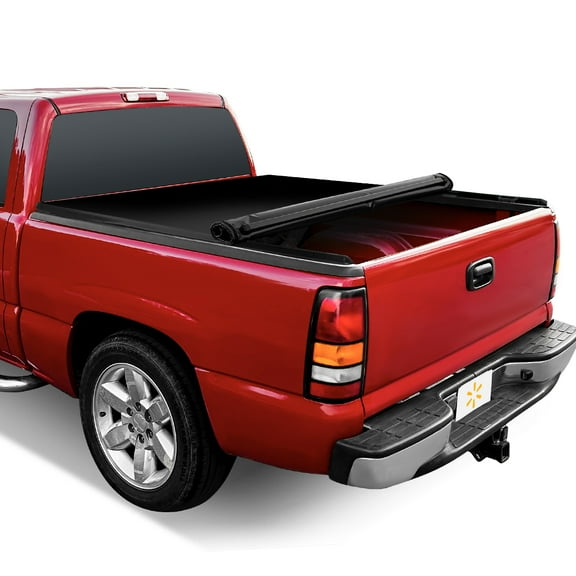 Auto Drive Soft Roll up Truck Bed Tonneau Cover Fits 1999-2006, 07 Classic Silverado / Sierra 1500 2500 HD 3500 HD 6.5FT Bed (78")