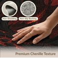 thumbnail image 6 of ODIKA 2'x3' Washable Throw Rug Dark Red Black Volcanic Landscape Eerie Skull Motif with Fiery Streams for Hallway, Study Room, Non-Slip Low Profile, Flatwoven, 6 of 7