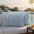 thumbnail image 6 of Outdoor Waterproof Pillow Covers Boho Watercolor Geometric Stripe Decorative Throw Pillow Protectors,Pillowcase Cushion Cases for Patio Sofa Garden Couch,20x12in,Pack of 2, 6 of 14