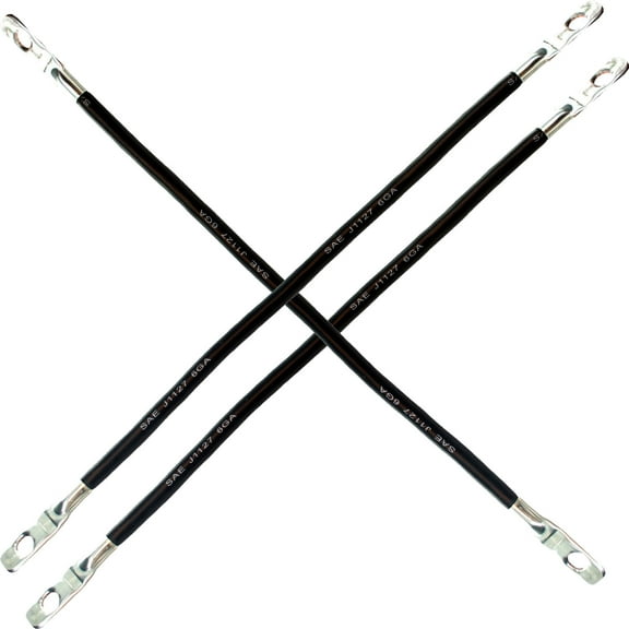 EZ Go RXV Golf Car Cable Set (3) 6 Gauge AWG 12" for Golf Cart Battery