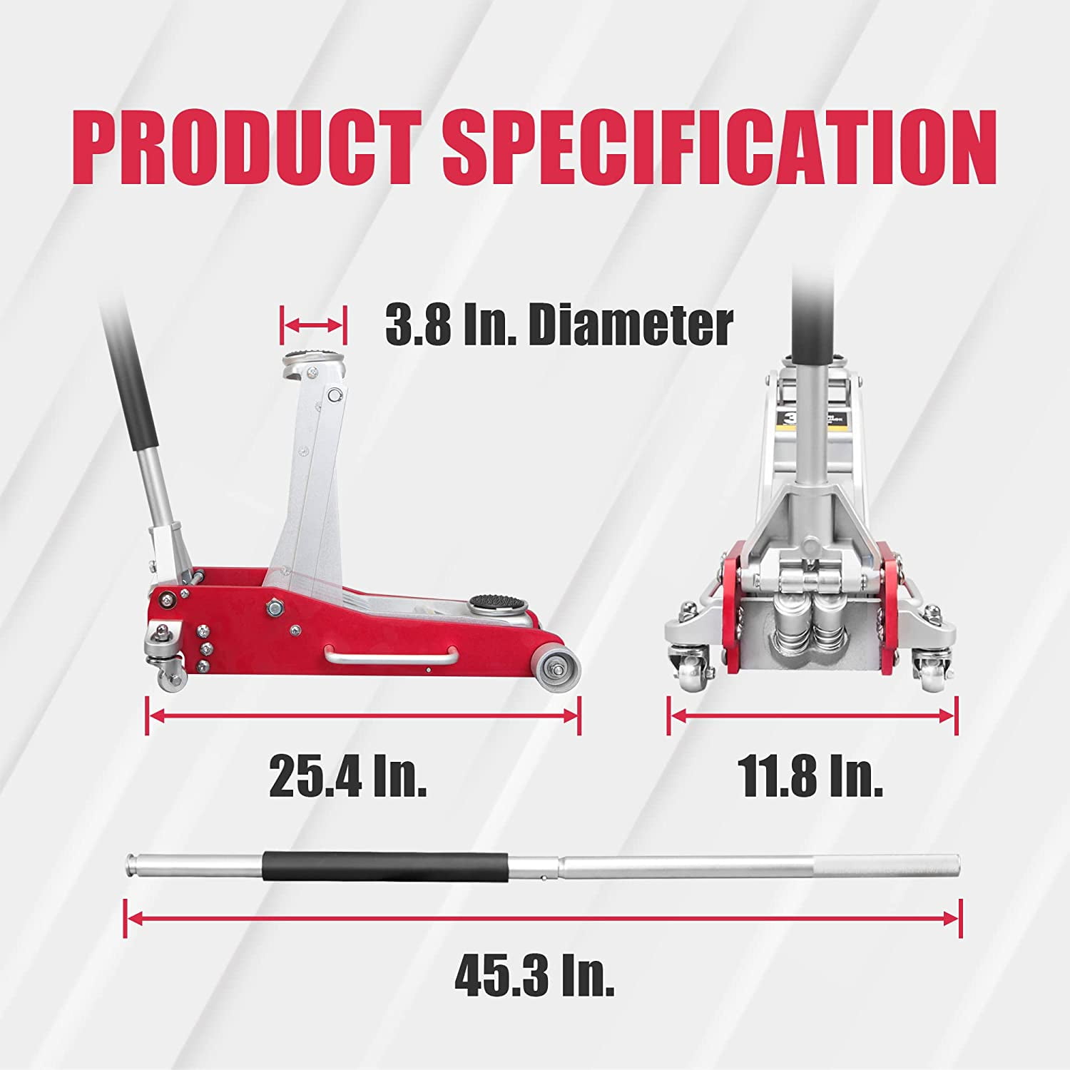 Torin BIG RED 3 Ton Aluminum Service/Floor Jack,DMT830003XLR