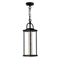thumbnail image 5 of CWI Lighting Greenwood 1 Light Farmhouse Metal LED Outdoor Pendant in Black, 5 of 8