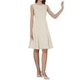 thumbnail image 2 of VESTIDO A-LINE SIN MANGAS DE TWEED CON CUELLO REDONDO HASTA LA RODILLA M BEIGE, 2 of 4