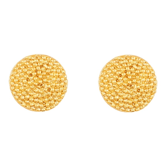 Sunsoul by Touchstone Indian Bollywood Majestic Shield Round Shape Bahubali Inspired Designer Jewelry Earrings For Women In Gold Tone.