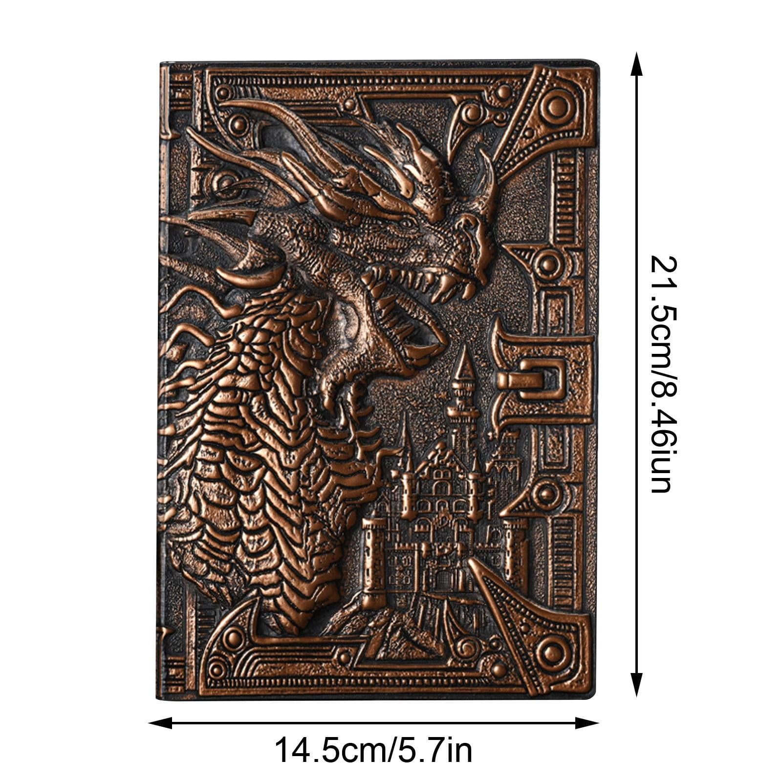 Outdoor Decorations for Yard Metal Yard Art Outdoor and Garden Outdoor Yard Decorations Silver Embossed Dragon Journal Notebook for Garden Patio Lawn Front Yard Single Pack