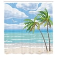 thumbnail image 3 of Ambesonne Graphic Beach Shower Curtain, Summer Coast Wind, 69"Wx70"L, Multicolor, 3 of 5