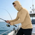 thumbnail image 4 of hotojiny Men's Hooded Sun Shirts with Mask Fishing Long Sleeve Shirts for Big and Tall Rash Guards Cooling Hoodies Hiking Shirts, 4 of 7
