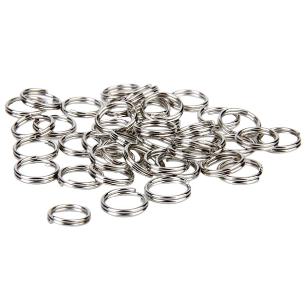 100 Piezas de s para Llavero División de 1.2 X 12mm de Color Plata Artesanía Bricolaje DIY Sunnimix Llaveros de Split