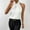 White, variant on HOZADOIE Tank Tops for Women Satin Spring Summer Sleeveless Stylish Solid Color Halter Neck Camisole Loose Fit Breathable Daily Casual Wear Versatile Tunic Shirts
