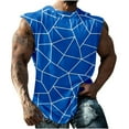 thumbnail image 2 of BEFOKA Print Tank Tops For Men Hawaiian Crew Neck Muscle Top Sleeveless Casual Shirts Workout Bodybuilding Tees Athletic Fitted Shirts L, 2 of 6