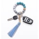 thumbnail image 1 of Pulsera Llavero De Pulsera Para Mujer, Brazalete De Cuentas De Silicona, Llavero De Cuero Pu, Llaveros De Borla Para Uso Diario Monstrate AP006528-04, 1 of 6