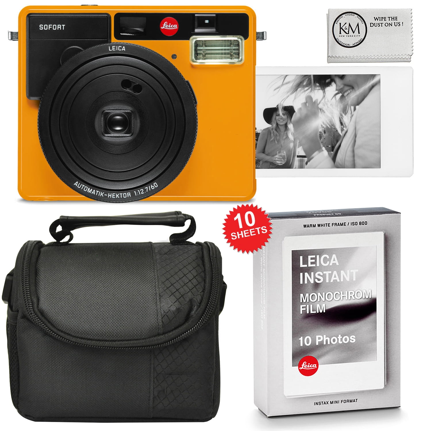 Leica Sofort Instant Film Camera (Orange) + Camera Case + Leica