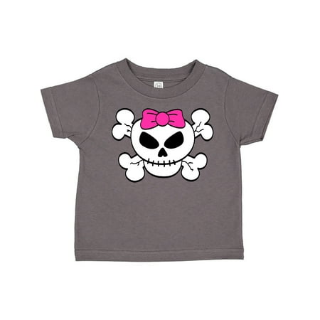 

Inktastic Skull with Bow Gift Toddler Toddler Girl T-Shirt