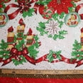 thumbnail image 2 of Shiny Gold Accents on Light Weight Poly-Cotton Christmas Fabric 58" Wide by 36"(1-Yard) for Arts, Crafts,  Sewing, 2 of 10