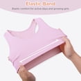 thumbnail image 2 of INNERSY Girls' Cotton Racerback Training Bras Wireless Bra for Kids 3 Pack(XL,Navy/Lilac/Peach), 2 of 7