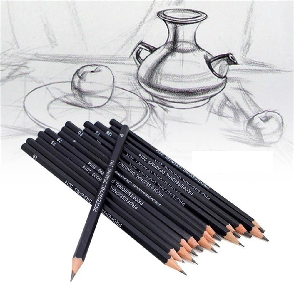 Clearance Pencil curler under $8,Painting Professinal Drawing Pencil 14PC Tool 6H-12B Sketching Pencil Art Sketch Office & Stationery 2PC