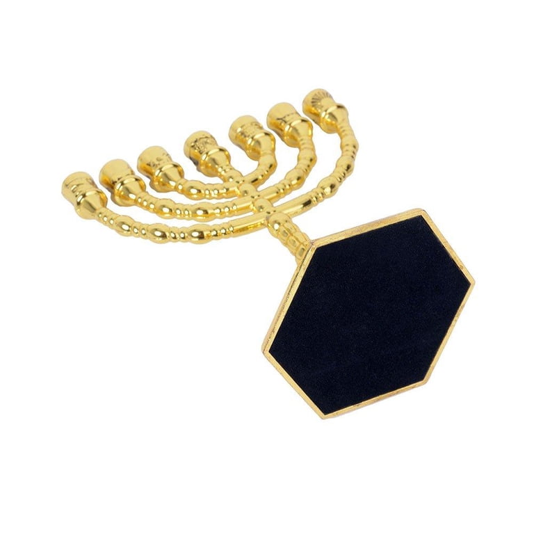 BRTAGG Gold 7-Branch Menorah with 12 Tribes Design photo 3